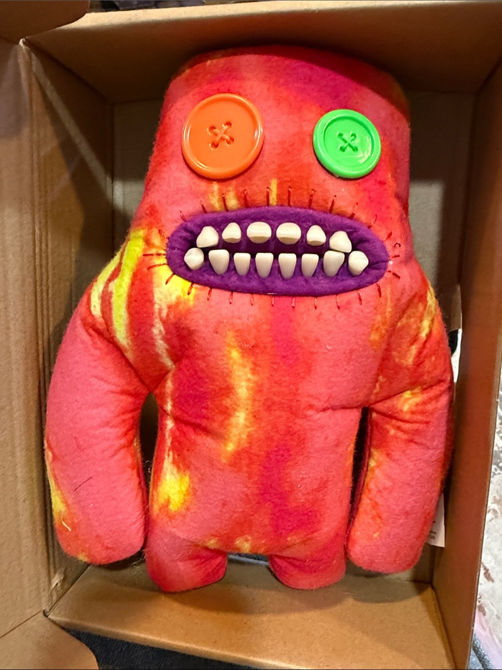 Funny Ugly Monster Plush - Red and Purple